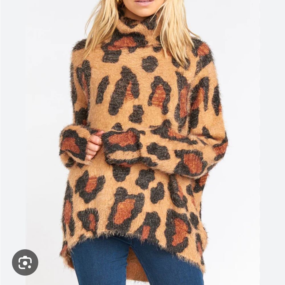 Show Me Your MuMu Fatima Leopard Sweater Small